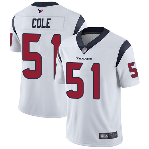 Houston Texans Limited White Men Dylan Cole Road Jersey NFL Football #51 Vapor Untouchable